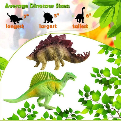 Minifigure Dinosaur Toy Jurassic Park Jungle Set With Educational, Realistic, Giftable, Safe for Ages 3+