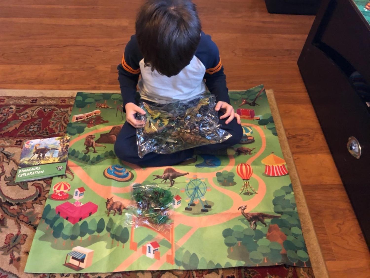 Minifigure Dinosaur Toy Jurassic Park Jungle Set With Educational, Realistic, Giftable, Safe for Ages 3+
