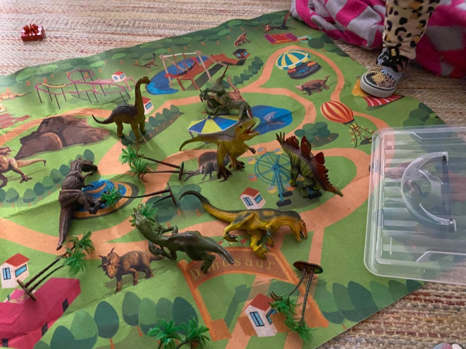Minifigure Dinosaur Toy Jurassic Park Jungle Set With Educational, Realistic, Giftable, Safe for Ages 3+
