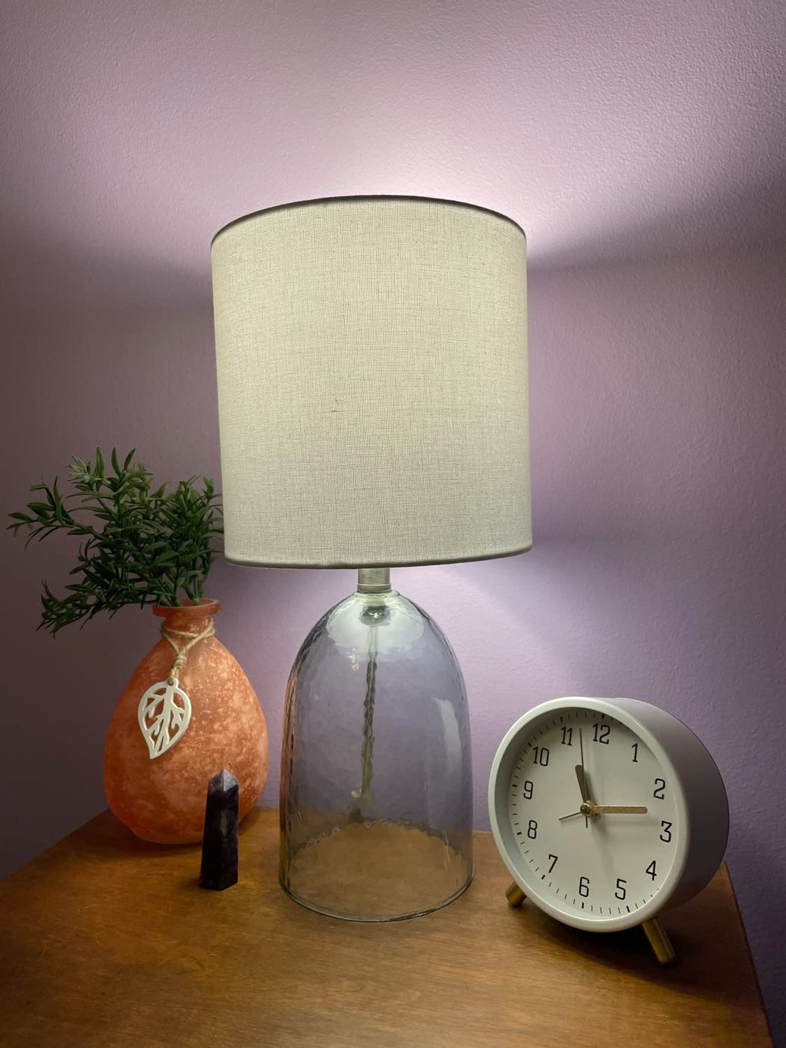 Modern Scandinavian Silent Table Clock With Analog Hands, Alarm & Time Adjustment, Smooth Silent Sweep, Night Light