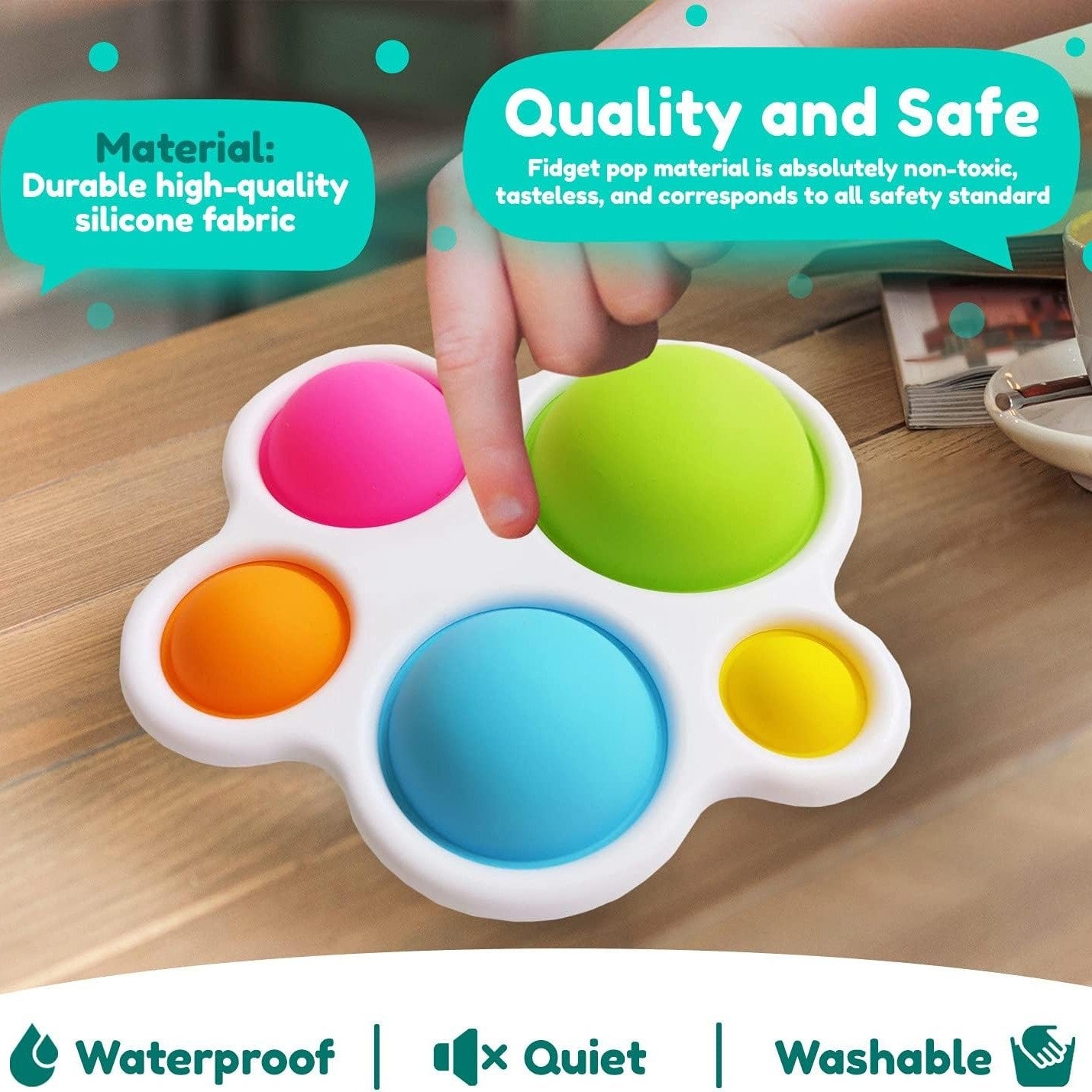 Montessori Fidget Toy with Premium Materials, Portable and Convenient, Safe for Months 7+