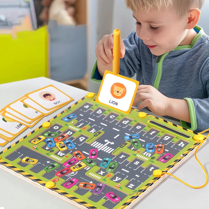 Montessori Magnetic Maze – Alphabet Learning Toy for Ages 3+ with Multiple Gameplay Modes and Safe Materials
