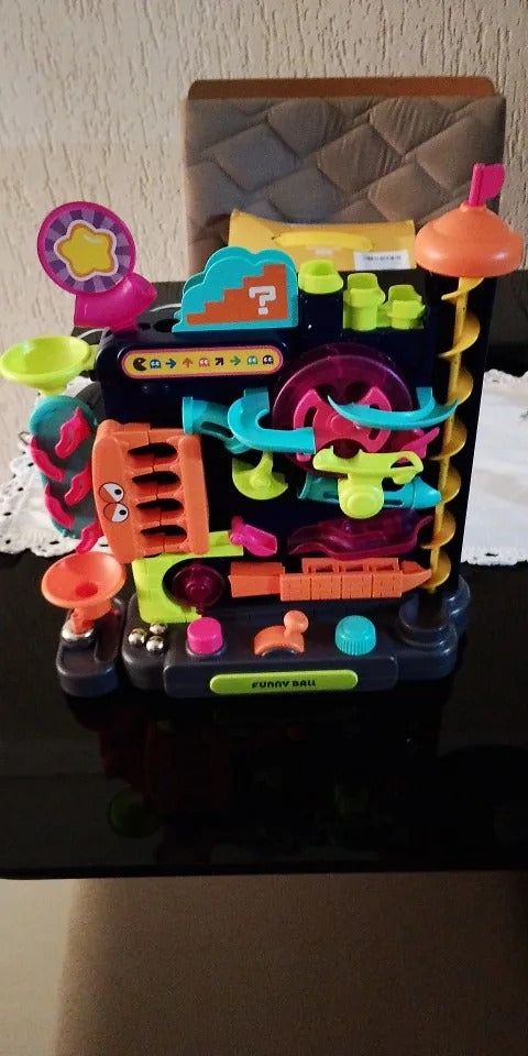Montessori Rolling Ball Track Toy with Multi-Layer Maze and Interactive Challenges, Safe for Ages 3+