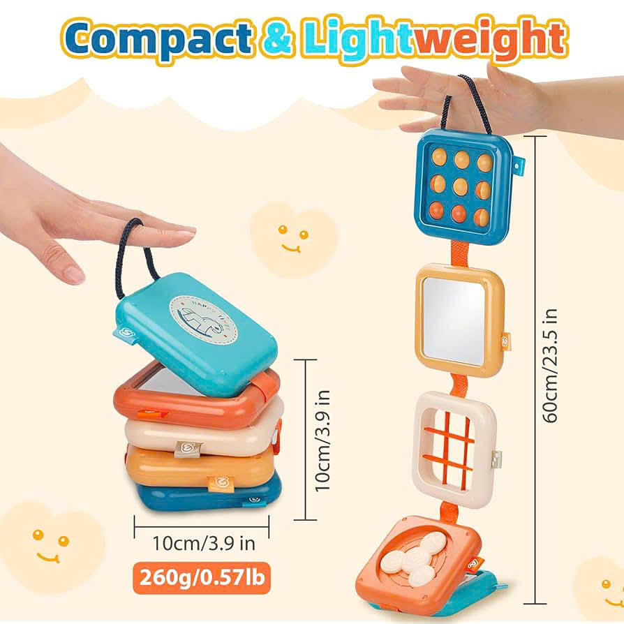 Montessori Sensory Busy Cube Toy with Fine Motor Skill Support, Foldable and Portable, Safe for Ages 1+