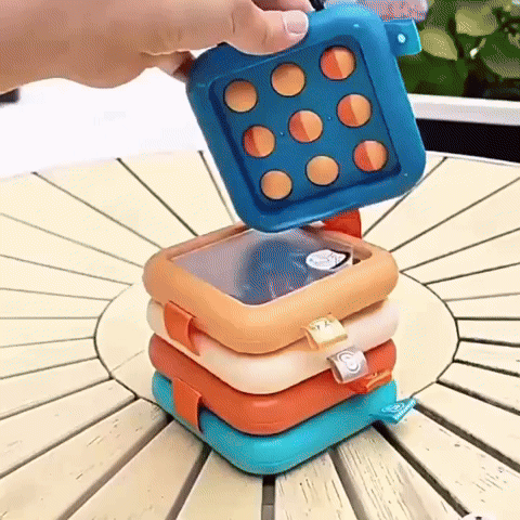Montessori Sensory Busy Cube Toy with Fine Motor Skill Support, Foldable and Portable, Safe for Ages 1+