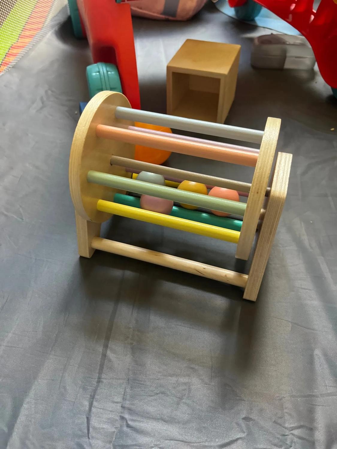 Montessori Wooden Ball Tracker Toy with Color and Shape Recognition, Fine Motor Skill Development, Safe for Months 7+