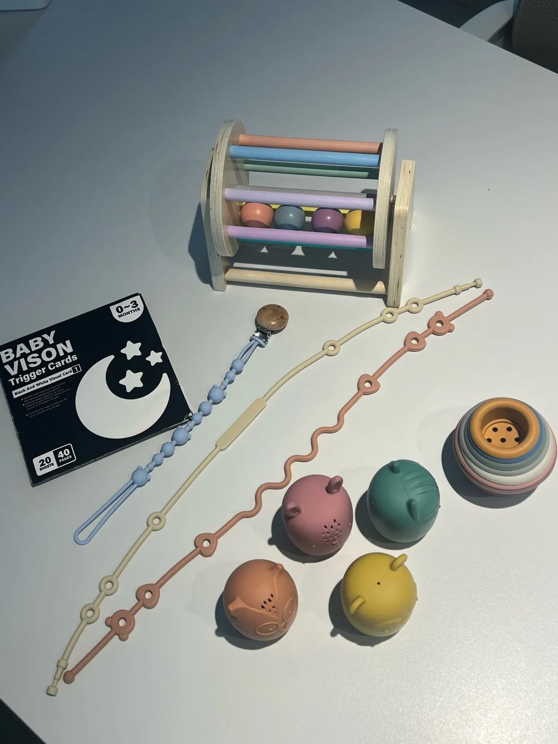 Montessori Wooden Ball Tracker Toy with Color and Shape Recognition, Fine Motor Skill Development, Safe for Months 7+