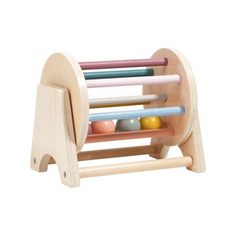 Montessori Wooden Ball Tracker Toy with Color and Shape Recognition, Fine Motor Skill Development, Safe for Months 7+