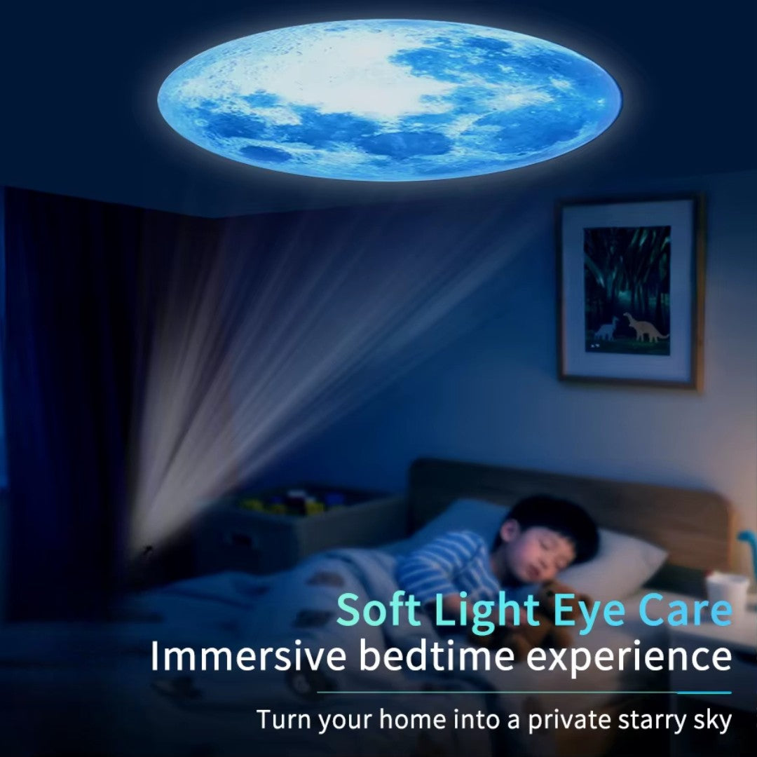 Moon Projection Lamp USB, 3 Colors, Non-Fade, Adjustable Brightness, Creates Ambient Decor.