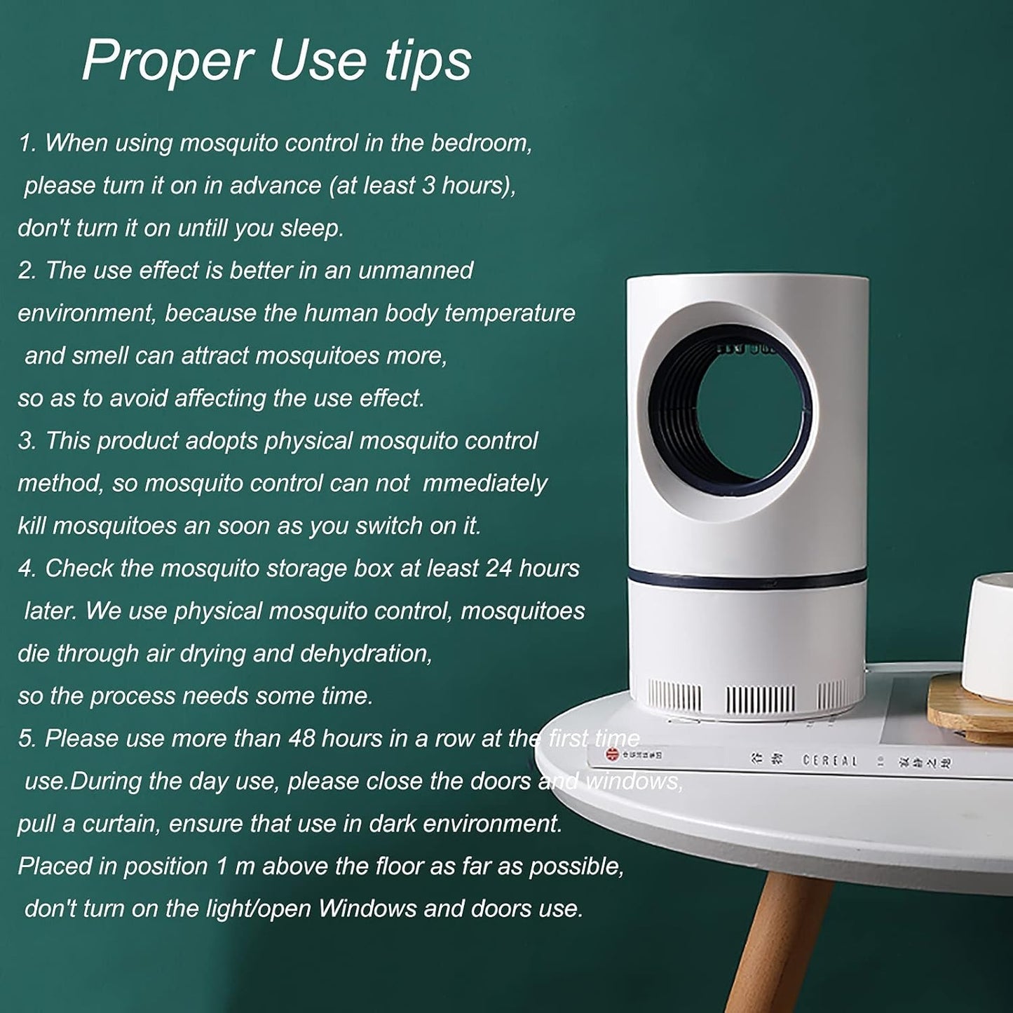 Mosquito and Flying Pest Trap with Heat & Breath Simulation, 360° 15m Coverage, USB-Powered 5W