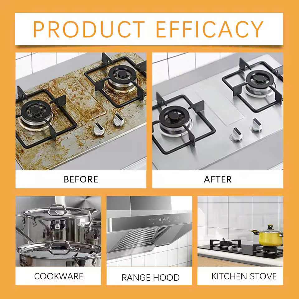 Multi-Purpose Cookware Cleaning Paste – Removes Rust, Grease, Restores Shine, Safe Ingredients, Odor-Free and Easy to Use