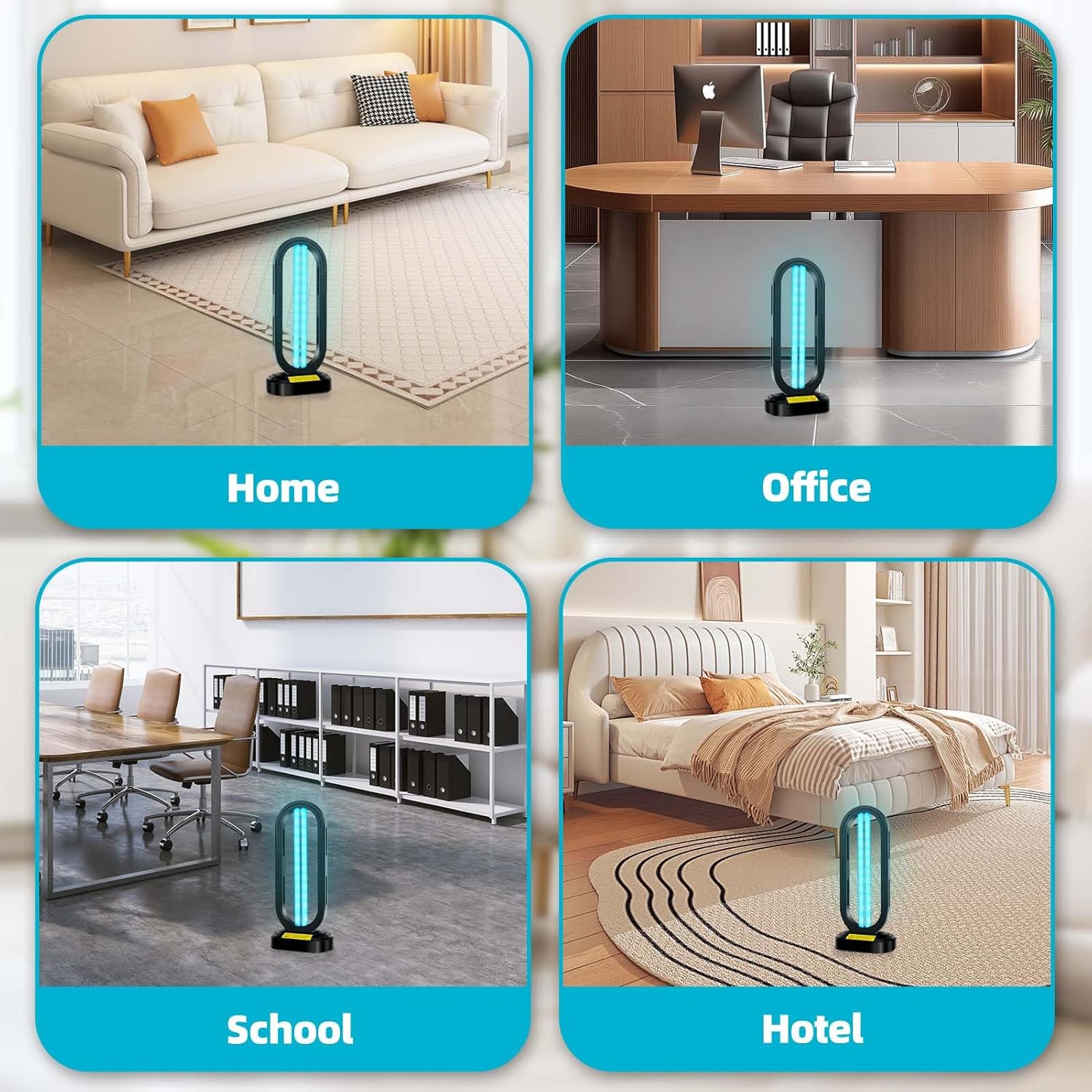 Multi-Surface UV Disinfectant Bulb with UV + Ozone Sterilization Technology and Remote Control Operation