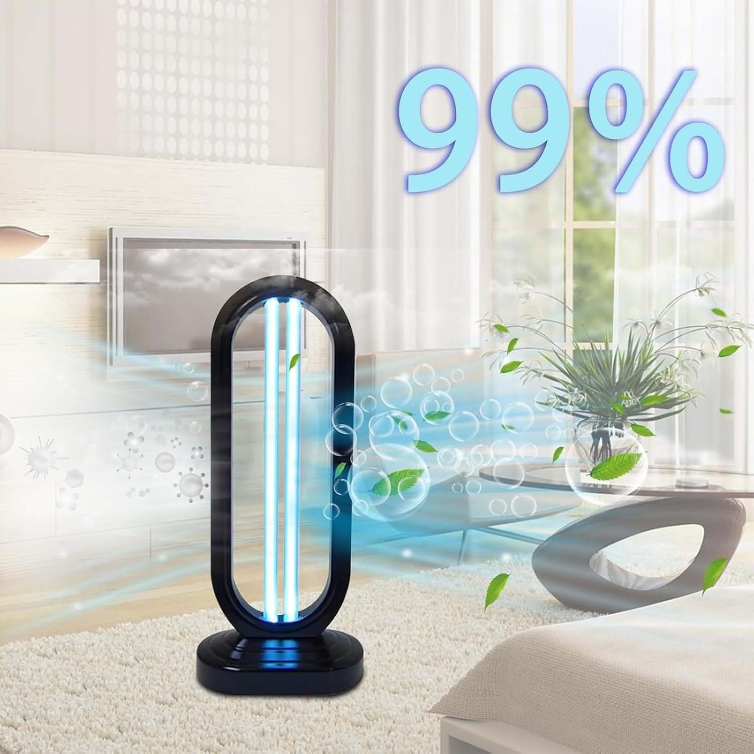 Multi-Surface UV Disinfection Lamp with Ozone & Ozone-Free Modes, Air Purification Function and Remote Control