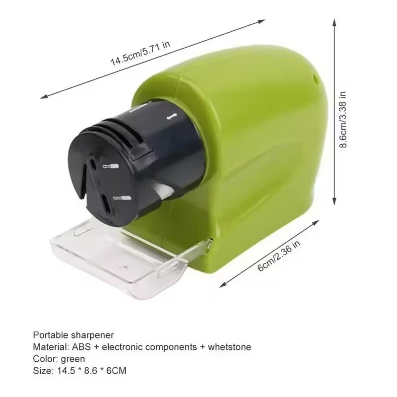 Multifunction Electric Knife Sharpener with Cordless & Portable Design, High-Speed Grinding Wheel