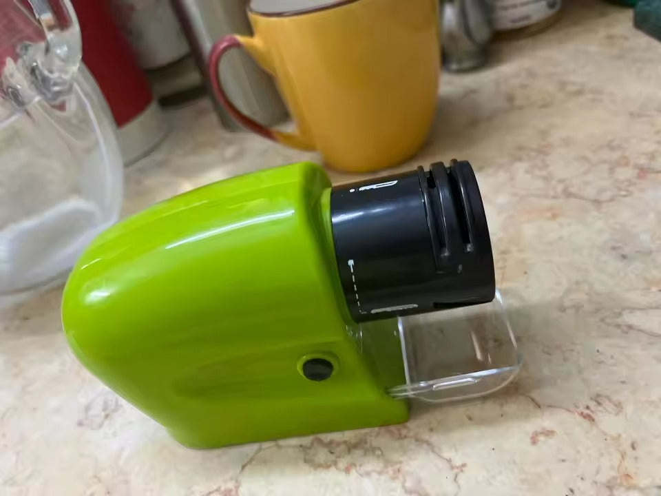 Multifunction Electric Knife Sharpener with Cordless & Portable Design, High-Speed Grinding Wheel