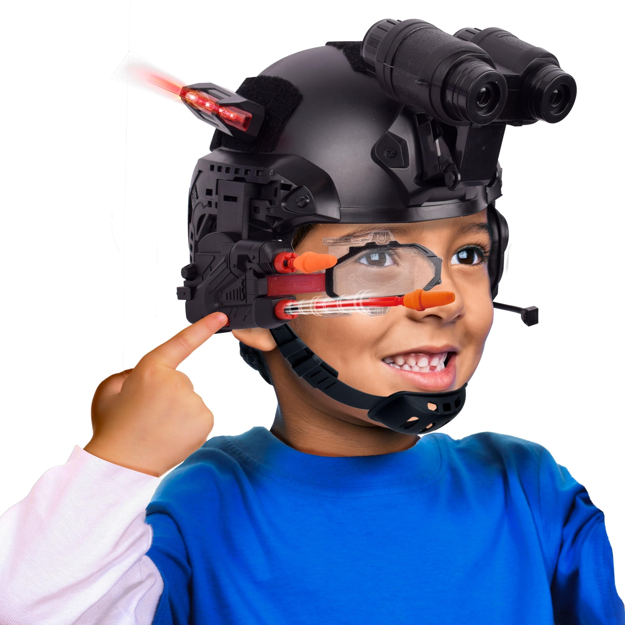 Multifunctional Tactical Helmet Children's Model Outdoor Set with Binoculars, Flashlight, High-Definition Telescope