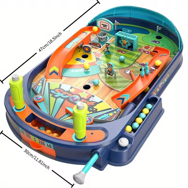Multiplayer Pinball Toy with Electric Score Tracker, Diverse Obstacles, Smart Launching, Safe for Ages 7+