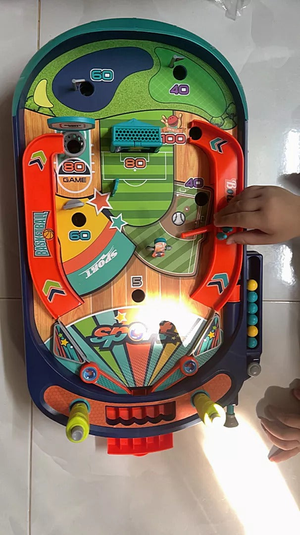 Multiplayer Pinball Toy with Electric Score Tracker, Diverse Obstacles, Smart Launching, Safe for Ages 7+