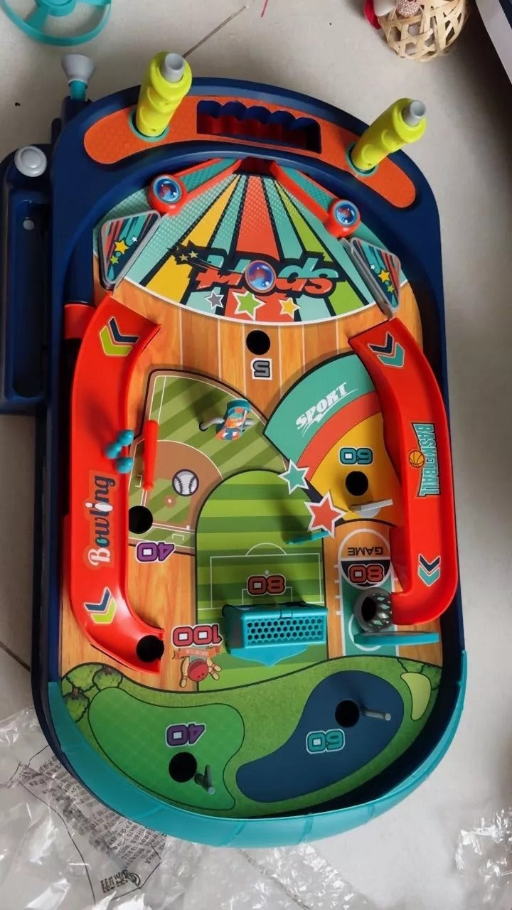 Multiplayer Pinball Toy with Electric Score Tracker, Diverse Obstacles, Smart Launching, Safe for Ages 7+