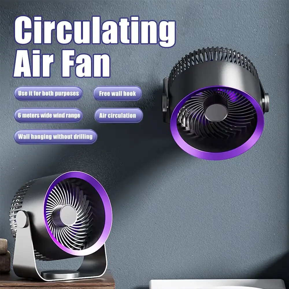 Multipurpose Electric Fan - 4000mAh Air Circulator Wireless Wall Ceiling Fan, Home Quiet Ventilator Desktop