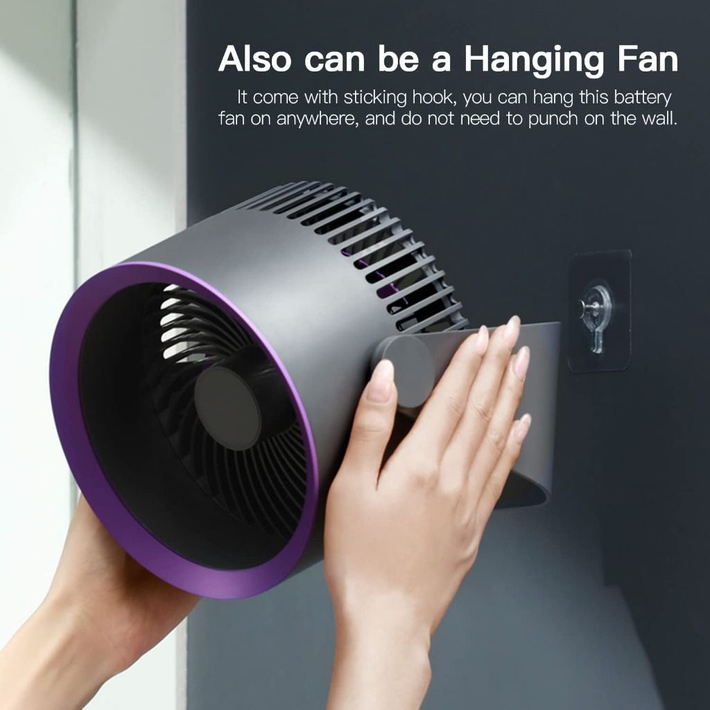 Multipurpose Electric Fan - 4000mAh Air Circulator Wireless Wall Ceiling Fan, Home Quiet Ventilator Desktop