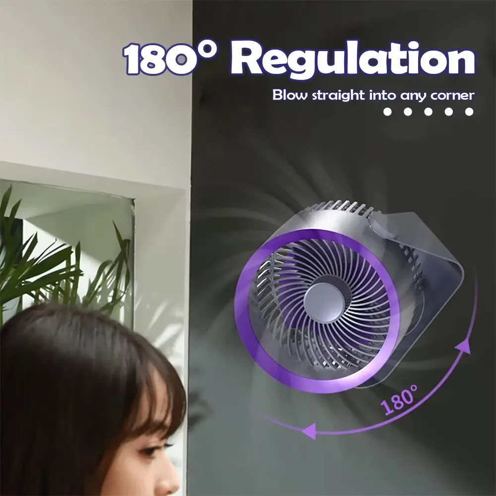 Multipurpose Electric Fan - 4000mAh Air Circulator Wireless Wall Ceiling Fan, Home Quiet Ventilator Desktop