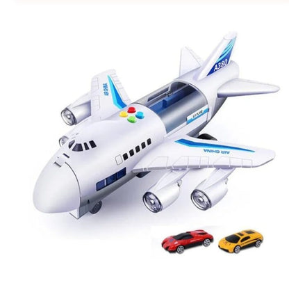 Musical Children's Toy Aircraft With Storytelling and Car Slide