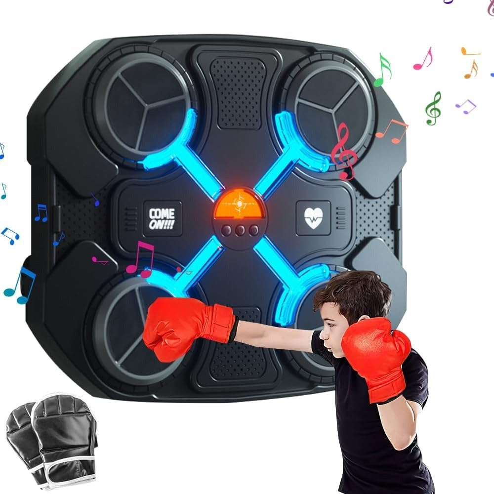Musical Boxing Target with Bluetooth Music, LED Beat Effects, 3 Training Speeds, USB Rechargeable