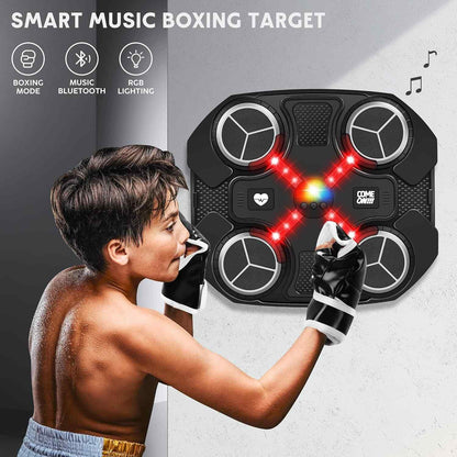 Musical Boxing Target with Bluetooth Music, LED Beat Effects, 3 Training Speeds, USB Rechargeable