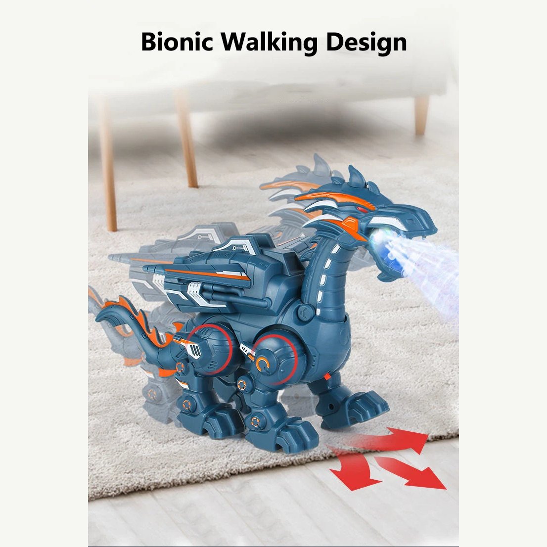 Musical Dinosaur with Mist and Lights, Atomized Spray Function, Safe for Ages 2+