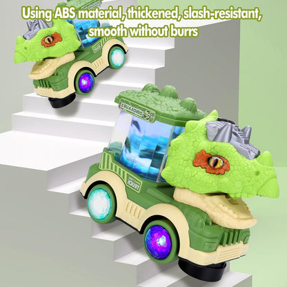 Musical Light-up Dinosaur Toy with Spray Mist, LED Colorful Lights, Obstacle Avoidance, Safe for Ages 3+