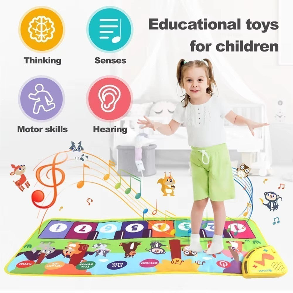 Musical Piano Mat Toy with Non-Slip Surface, Lively Melodies, Supports Cognitive Development, Safe for Ages 3+
