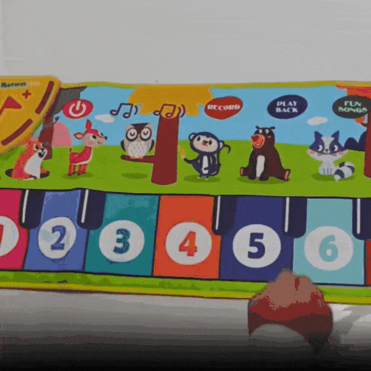 Musical Piano Mat Toy with Non-Slip Surface, Lively Melodies, Supports Cognitive Development, Safe for Ages 3+