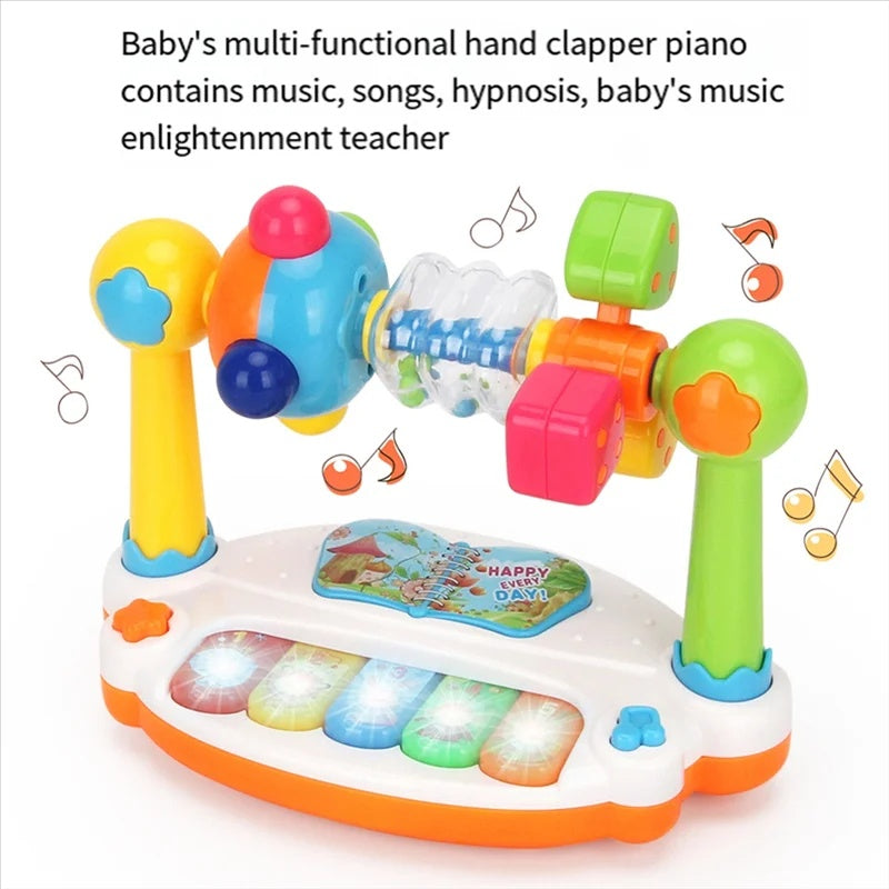 Musical Piano Toy for Kids With Colorful Lights, Rotating Motion, 4 Music Modes, Safe for Ages 3+