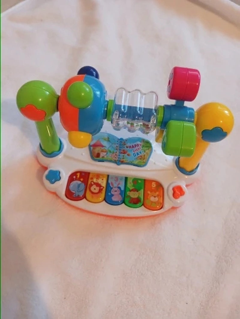 Musical Piano Toy for Kids With Colorful Lights, Rotating Motion, 4 Music Modes, Safe for Ages 3+
