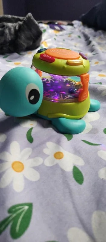 Musical Turtle Crab Toy with Colorful Lights, Rattling Mini Animals, Safe for Ages 18+ Months