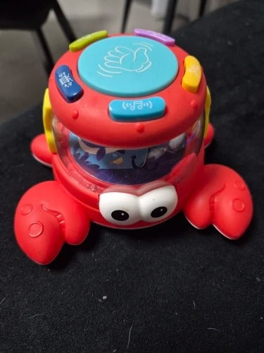 Musical Turtle Crab Toy with Colorful Lights, Rattling Mini Animals, Safe for Ages 18+ Months