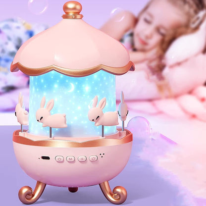 Night Light Projector with Rotating Scenes, 12 Projection Films, 360° Silent Rotation