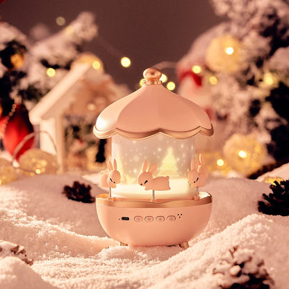 Night Light Projector with Rotating Scenes, 12 Projection Films, 360° Silent Rotation