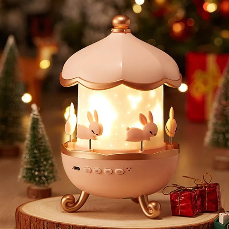 Night Light Projector with Rotating Scenes, 12 Projection Films, 360° Silent Rotation
