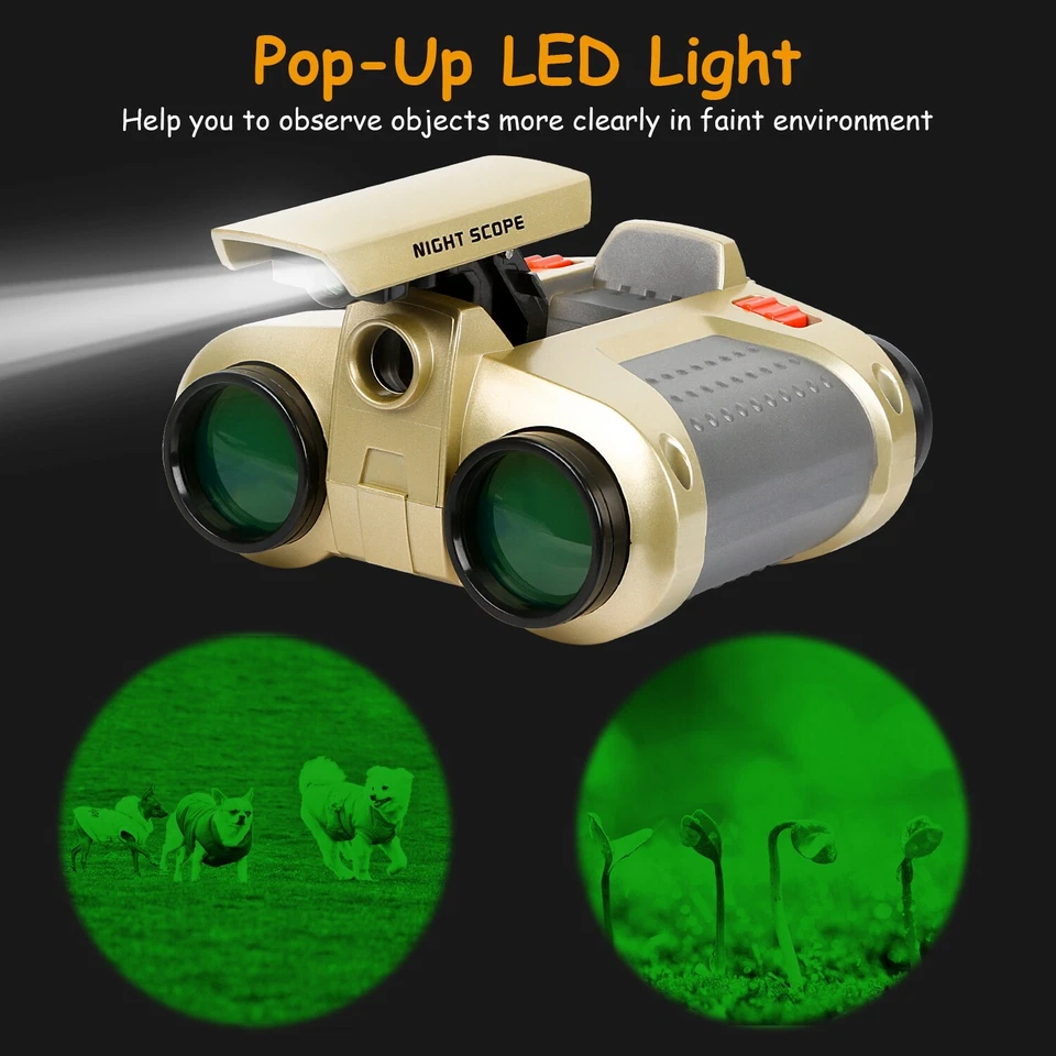 Night Vision Binoculars for Kids - Perfect for Outdoor Games, Wildlife Watching and Exploration