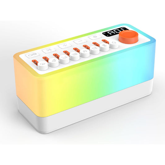 Noise Sleep Sound Machine - 256 Sound Options, RGB Lights, Bluetooth, Auto Timer, Relax & Focus Aid