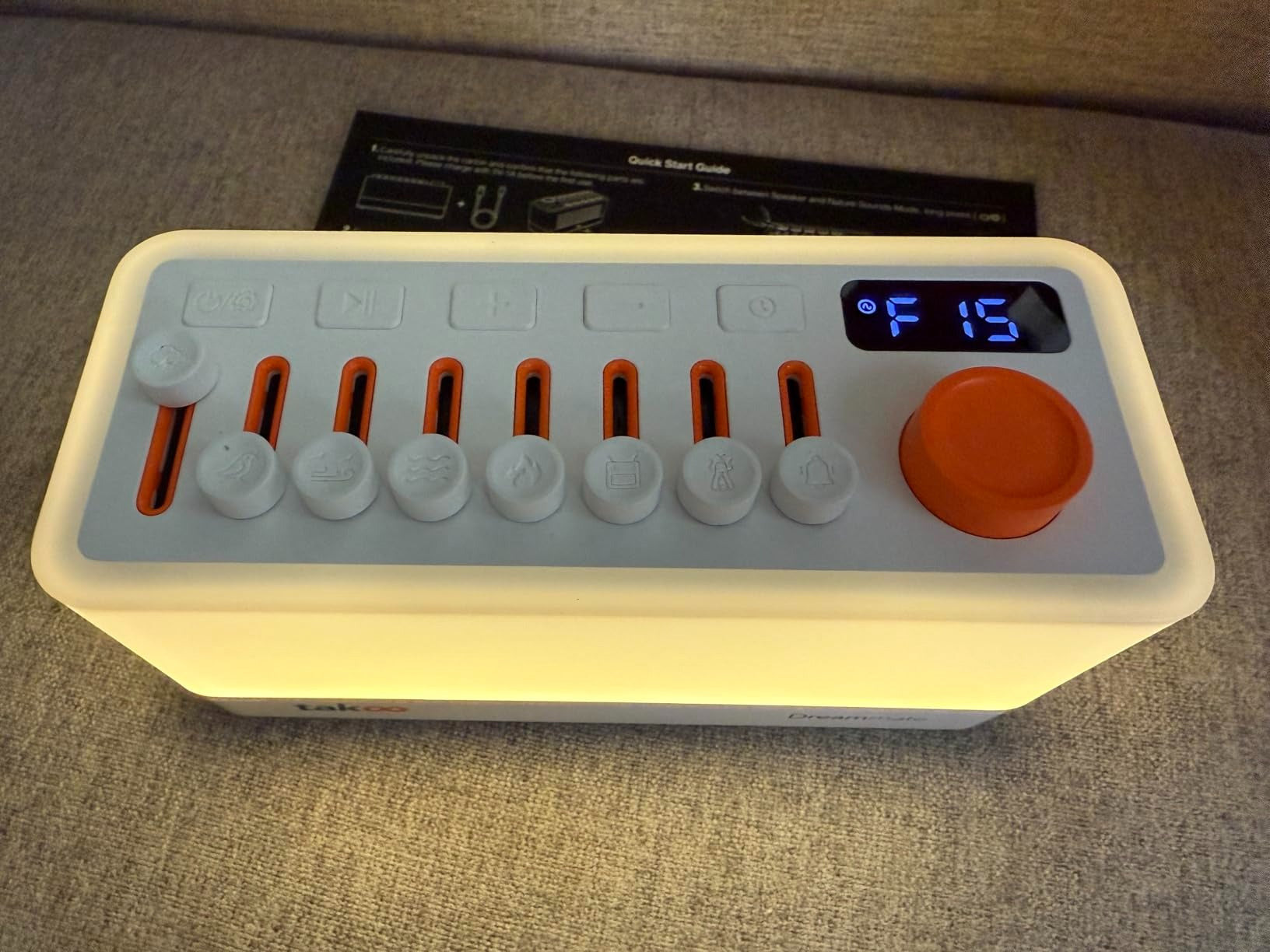 Noise Sleep Sound Machine - 256 Sound Options, RGB Lights, Bluetooth, Auto Timer, Relax & Focus Aid