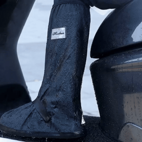 Non-Slip Waterproof Boot Covers - Waterproof Rain Boot Shoe Cover with Reflector, Reusable Motorcycle Boots Cover