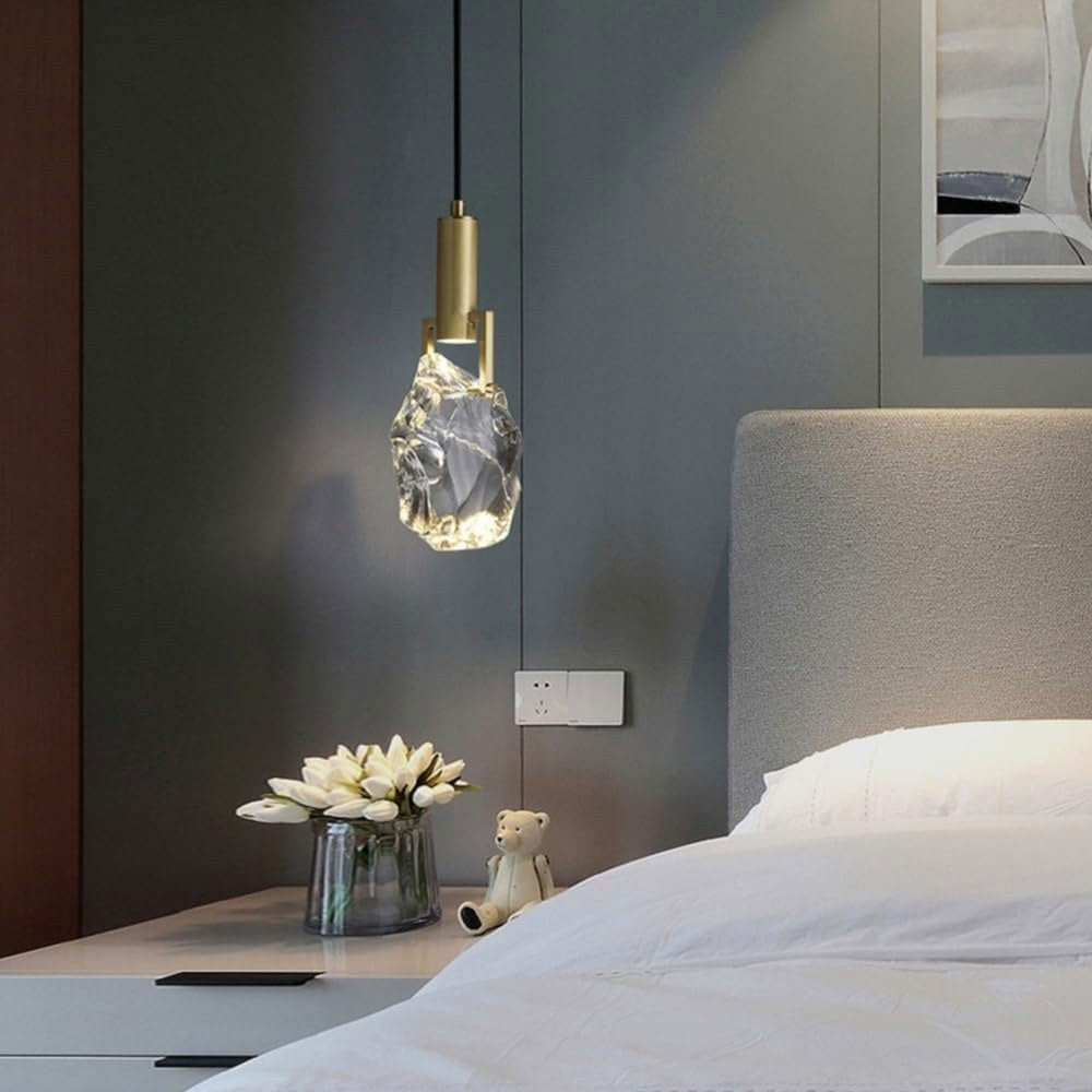 Nordic Crystal LED Pendant Light – Elegant Dining Room, Bar, Kitchen, and Bedroom Hanging Lamp, Luxury Suspension Chandelier for Modern Home Décor