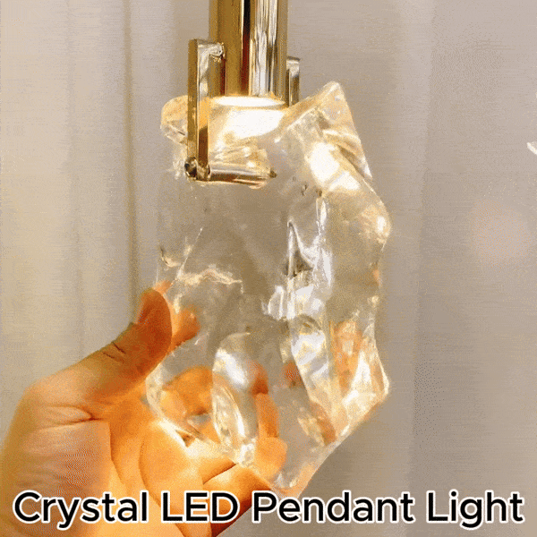 Nordic Crystal LED Pendant Light – Elegant Dining Room, Bar, Kitchen, and Bedroom Hanging Lamp, Luxury Suspension Chandelier for Modern Home Décor
