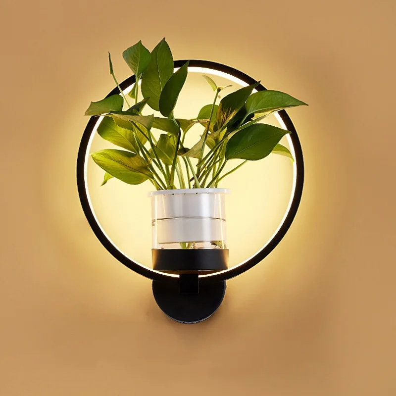 Nordic Planter Lamp - Simple Creative Wall Light for Bedroom Living Room Dining Corridor Wall