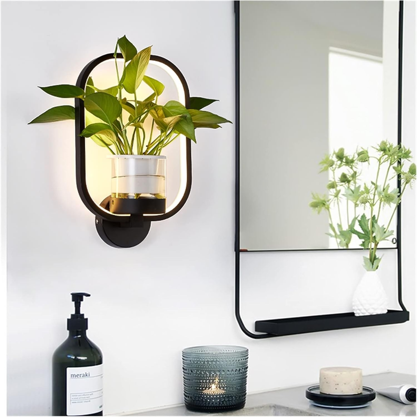 Nordic Planter Lamp - Simple Creative Wall Light for Bedroom Living Room Dining Corridor Wall