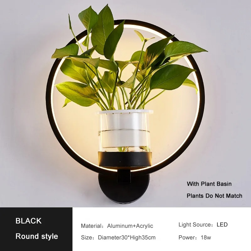 Nordic Planter Lamp - Simple Creative Wall Light for Bedroom Living Room Dining Corridor Wall