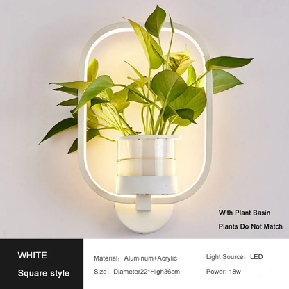 Nordic Planter Lamp - Simple Creative Wall Light for Bedroom Living Room Dining Corridor Wall